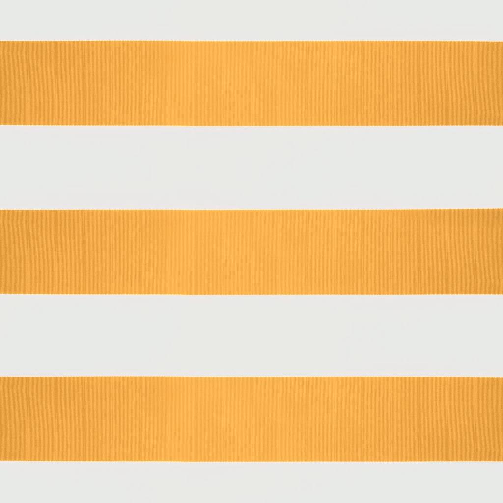 Retractable Awning Yellow and White 4x3 M Fabric and Aluminum