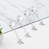 Leaf Design Stainless Steel Teaspoon 4-piece Set