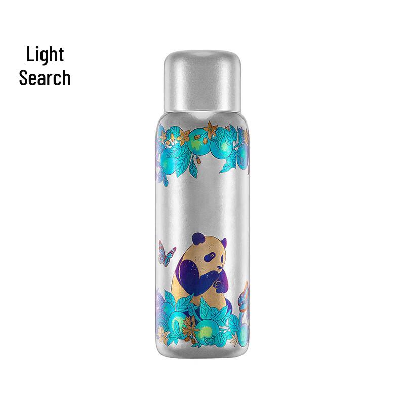 Pure Titanium Panda Vacuum Flask with Tea Infuser