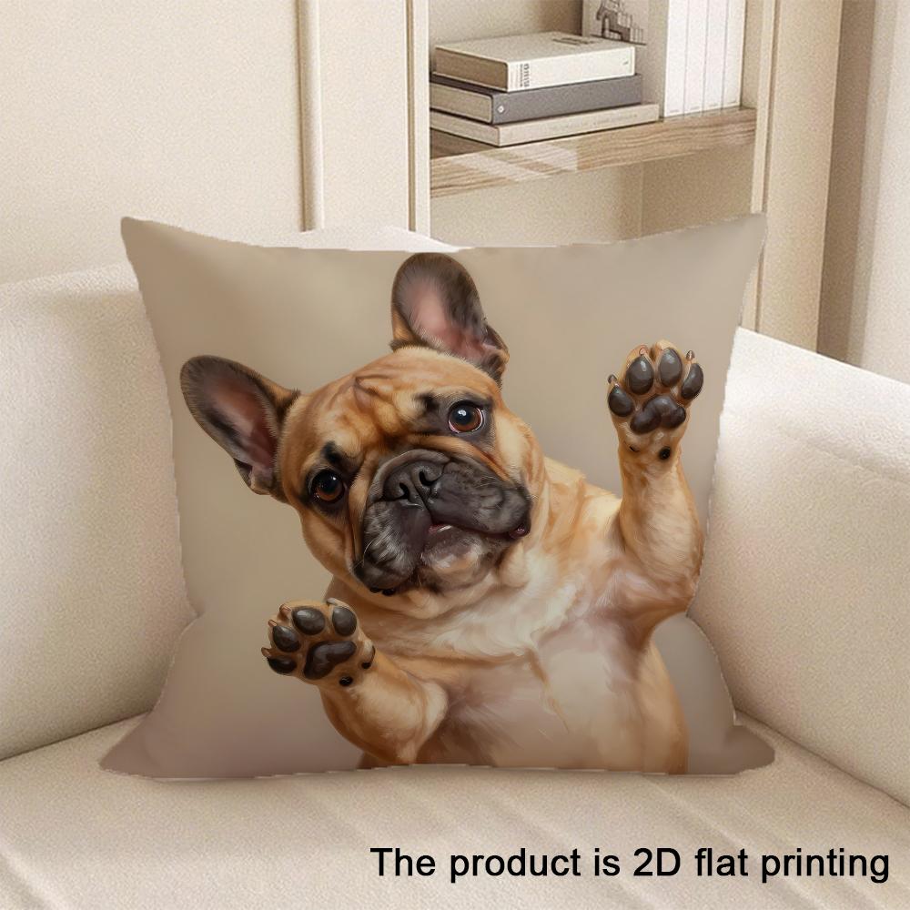 1pc Cute Animal Pattern 2D Flat Printing Pillowcases Sofa cushion cover home bedroom room decoration