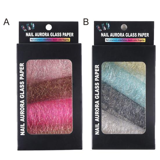 1Box Nail Mesh Stickers Paste Firmly Long Wearing Decal 3D Nail Art Mesh