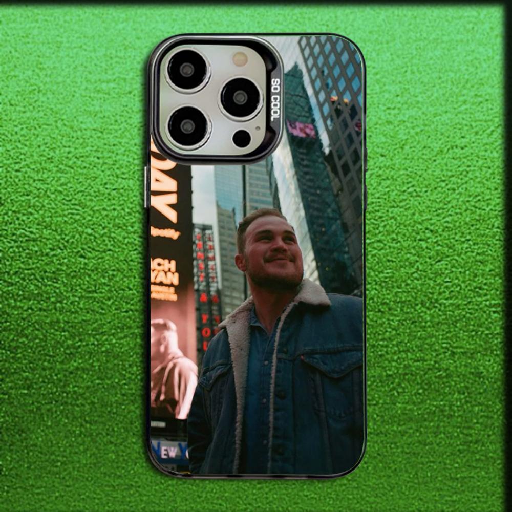 Singer Z-Zach Bryan Phone Case For iPhone 16,15,14,13,12,11,Mini,Pro,MAX Gray Matte Silicone Black Cover