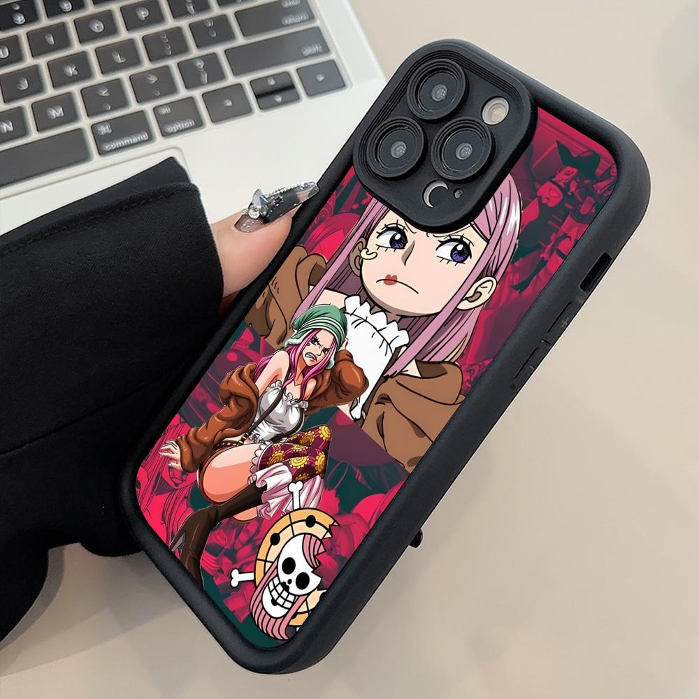 Jewelry Bonney Phone Case for iPhone 17 16 15 14 13 12 11 Air Pro Max Plus Black Soft TPU Shockproof Cover