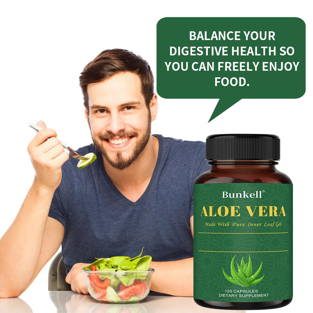 Organic freeze-dried aloe vera 180 mg, 120 capsules