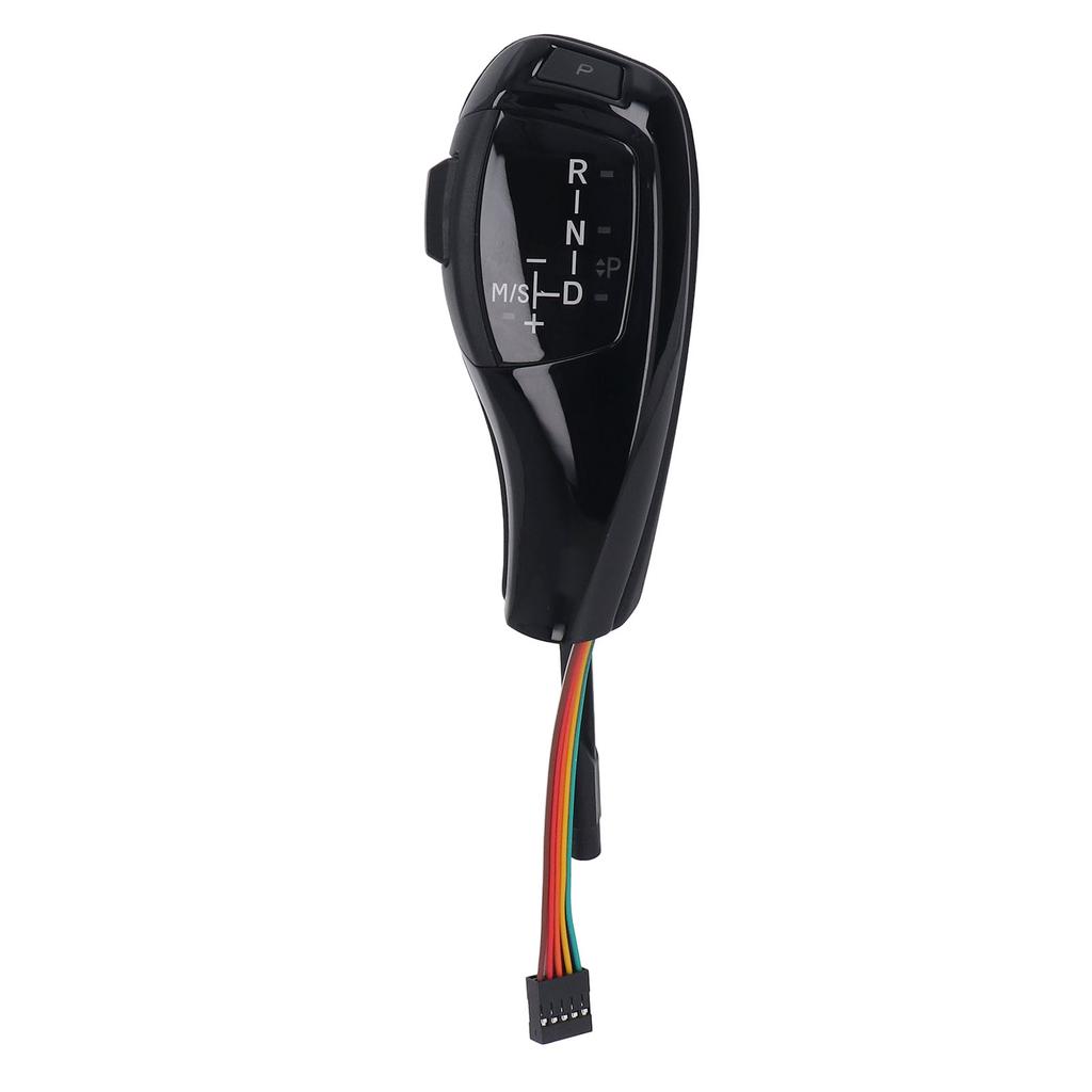 LED Schaltknauf Roter Motorstartknopf Abdeckung Kit für 6er E63 E64 Vor-Facelift 2004-2006 Glänzend Schwarz