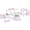 Garden Sofa Set with Cushions 6 Pcs Black Steel