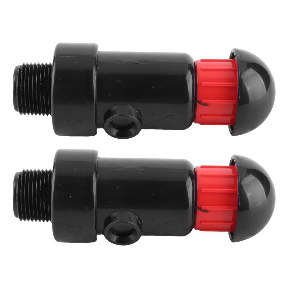 2Pcs Plastic Irrigation Exhaust Valve Black Irrigation Tools  Greenhouse Irrigation