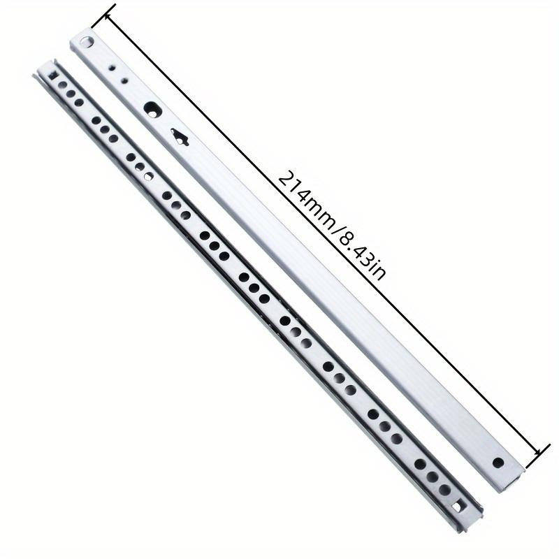 17mm Wide Silent Drawer Slides with Damping Steel Balls Polished Stainless Steel, Industrial Hardware