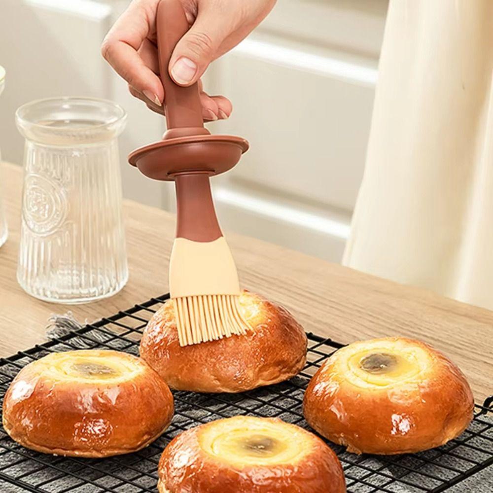 Silicone Sauce Applying Brush Heat Resistant Oil Dispenser Bottle with Brush BBQ Oil Brush  Cooking