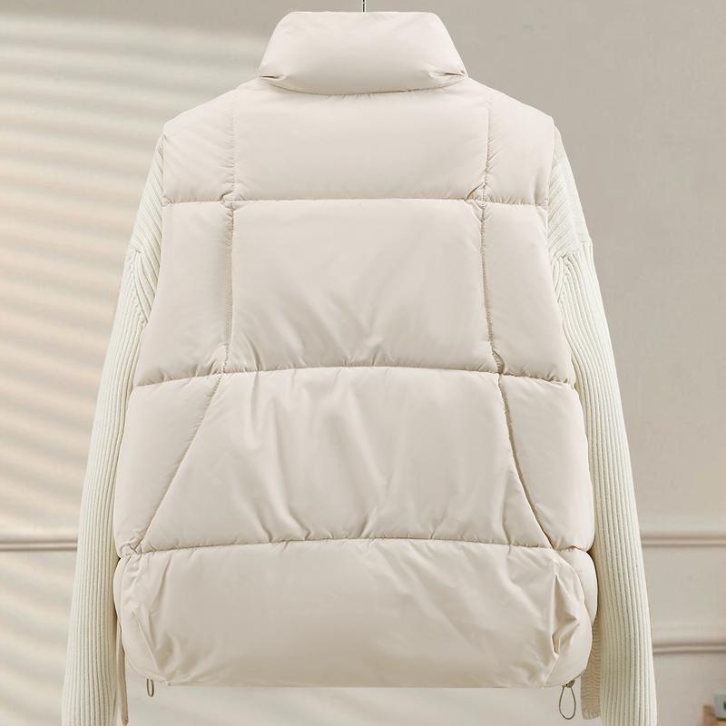 Moda Zima Krótka Kamizelka Kobieta Płaszcze Gruba Ciepła Bez Rękawów Parka Damskie Kurtki