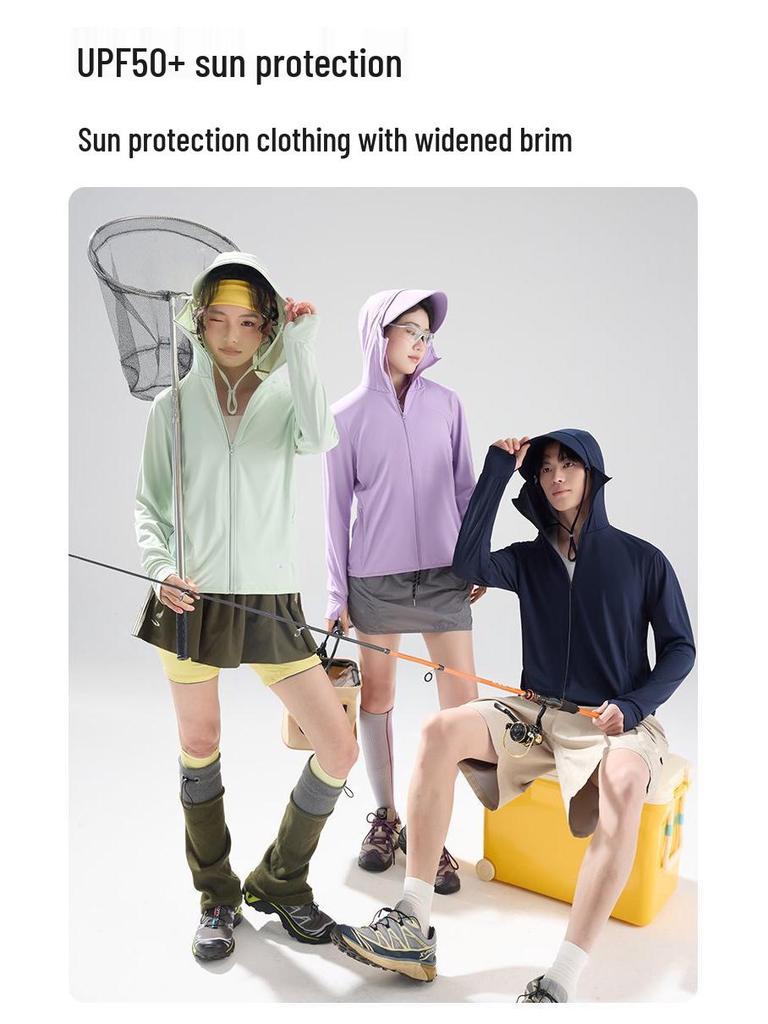 2026 UPF50+ Ice Silk Sun Protection Unisex Lightweight Breathable Summer Outdoor Clothing - Dark