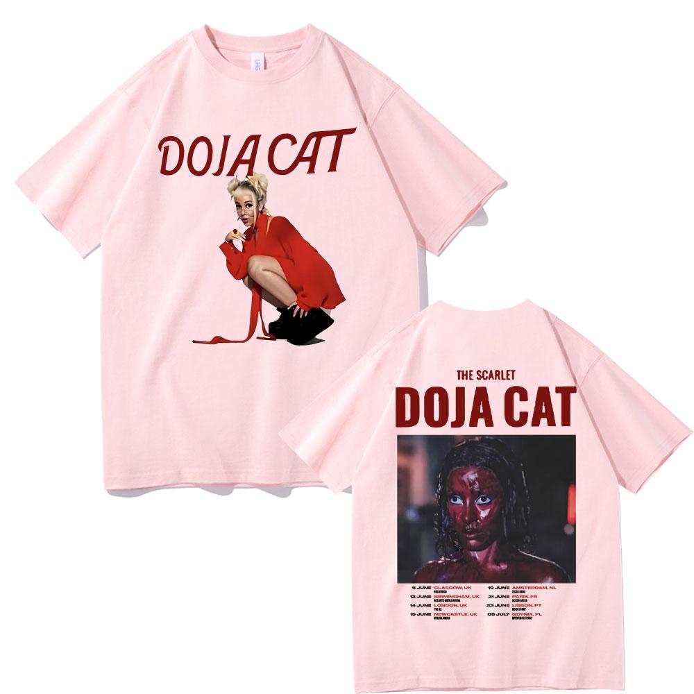 Rapper Doja Cat Candy The Scarlet Graphic Print Tshirt Unisex's Cotton Oversized T-shirt Unisex Women Fashion Hip Hop Vintage T Shirts