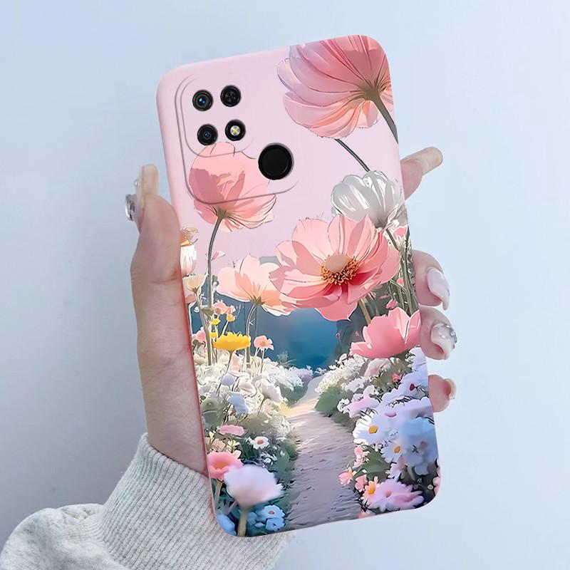 For Xiaomi Redmi 10C Phone Case Fashion Butterfly Flower Girls Design Soft Silicone TPU Back Housing for Redmi10C 10 C Covers