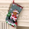 4Pcs Christmas Stockings Set Large Capacity Christmas Ornament Sock Plush Santa Claus/Snowman/Bear/Elk for Xmas Tree Fireplace