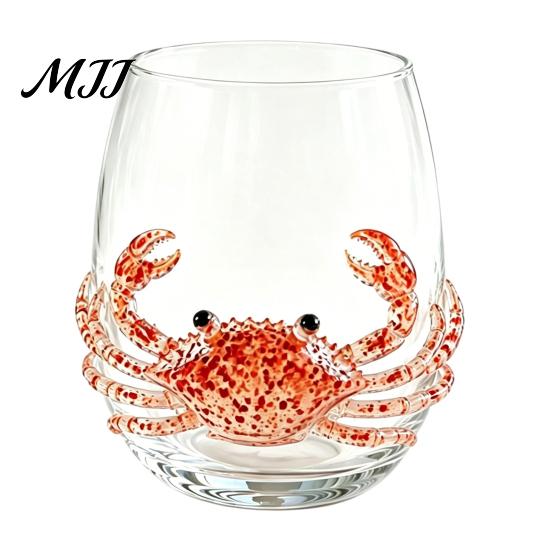 Bicchiere Creativo per Iniziare la Conversazione 12oz Tazza d'Acqua Polpo, Design in Rilievo, Tazza Dipinta a Mano in Stile Marino da Bere per Amanti dell'Oceano Bar di Casa