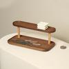 Multipurpose Wooden Storage Rack 2 Tiers Household Desktop Display Rack Space-saving Dressing Organizer Shelves