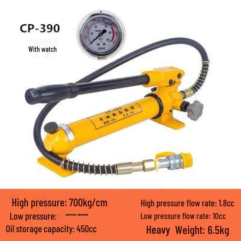 Aokewen CP-390 Manual Hydraulic Pump with Gauge