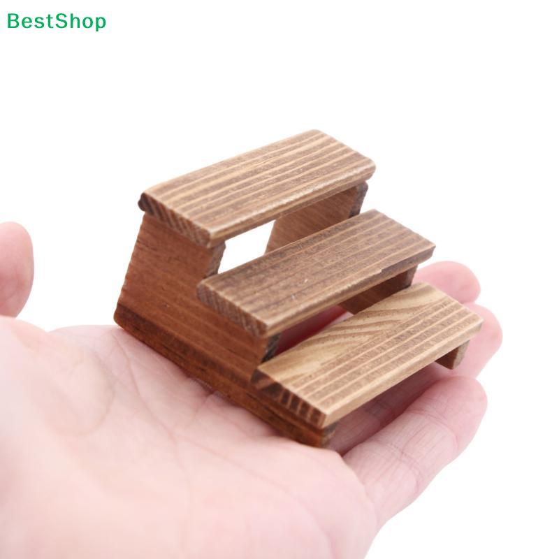 2Pcs Dollhouse Simulation Wooden 3-layered Shelf Dollhouse Miniature Garden Flower Stand Model Dolls House Decor Accessories