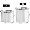 Good-1 Piece Kitchen Trash Can Large Capacity Garbage Cans With Lid Hanging Trash Bin For Bathroom Cabinet 7L