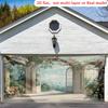 1Pcs Floral Archway Cityscape Garage Door Decoration Background Spring Backdrop Decorations For Photo Studio Photo Booth Party