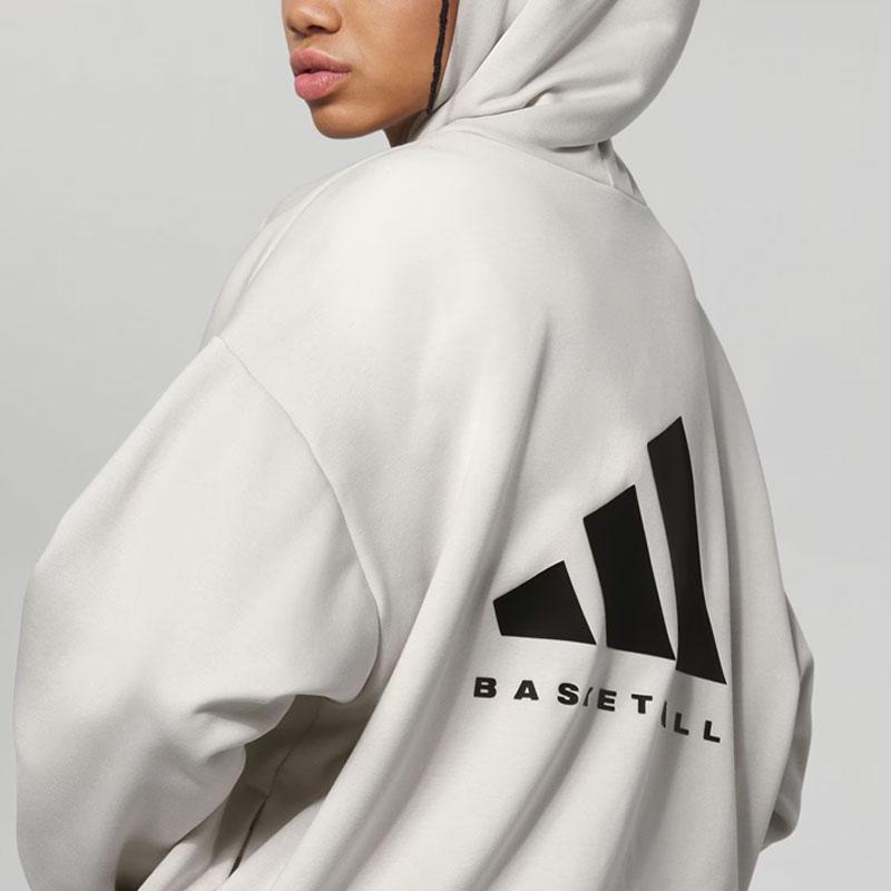 Adidas SS23 Chapter 03 Series Knit Long-Sleeve Hoodie With Brand Logo Print Unisex Tops White IN4241