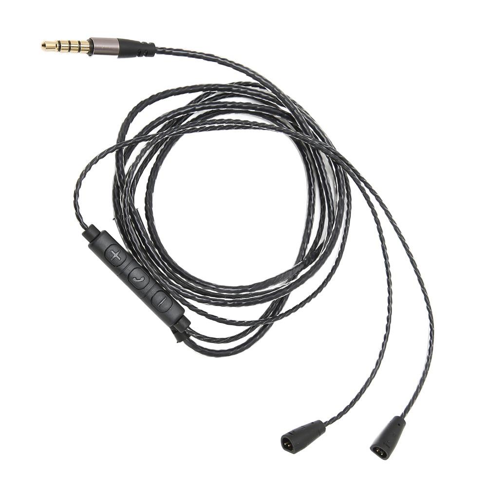 3.5mm Plug Braided Wire Headphone Replacement Cable for IE 8 IE 80 for Laptops