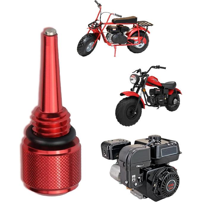 JMCHstore Aluminum Alloy Magnetic Oil Dipstick for Predator 212 Coleman 196cc Mini Bike Ghost 224cc Engine, KT196 Go Kart, BT200X CT200U EX, Baja