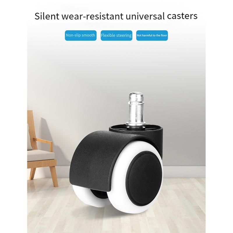 AEE2-2Inch Office Chair Casters,Office Chair Wheels,Heavy Duty Silent Replacement Rollers, Universal Fit - Set Of 5