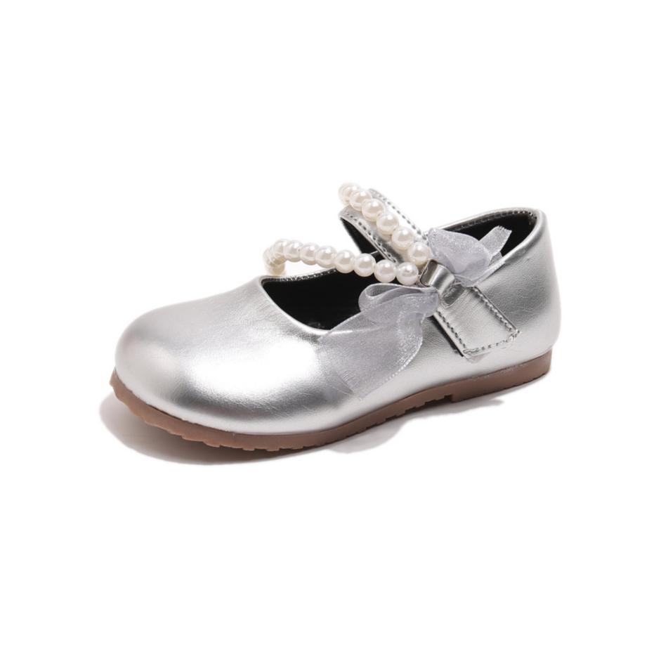Girls Princess Shoes Children's Leather Shoes Pearl Mary Jane Shoes Fashion Performance Shoes