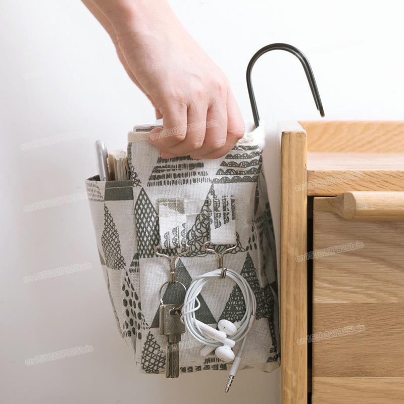 Organizzatore da comodino per telecomando, portaoggetti da appendere per divano e letto, tasche, borsa portaoggetti per camera da letto
