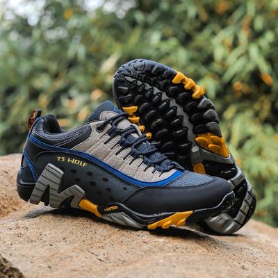 Scarpe da Trekking da Uomo Leggere Antiscivolo in Vera Pelle - Scarpe Outdoor Traspiranti e Resistenti all'Usura per Escursionismo e Viaggio (Unisex).