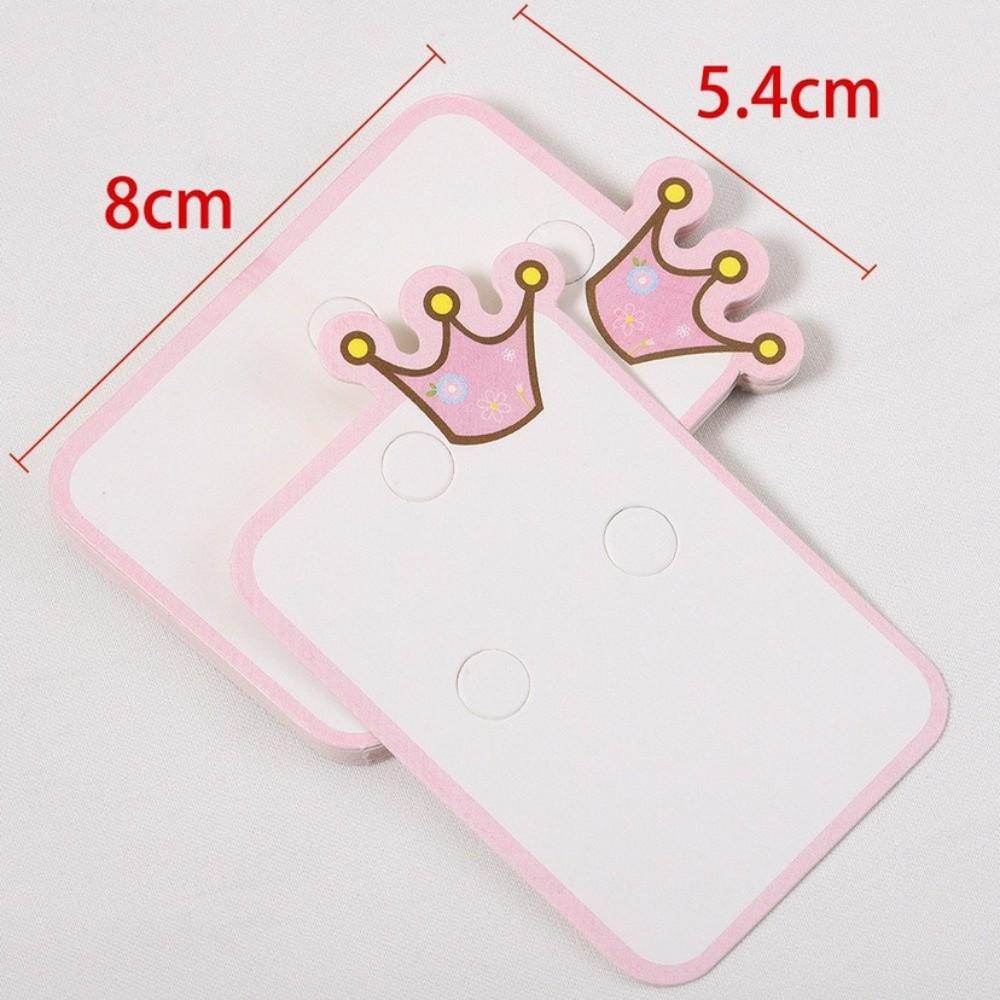 100Pcs Cute Crown Bow Price Tags DIY Hair Accessories Holder Hair Clip Jewelry Display Tags
