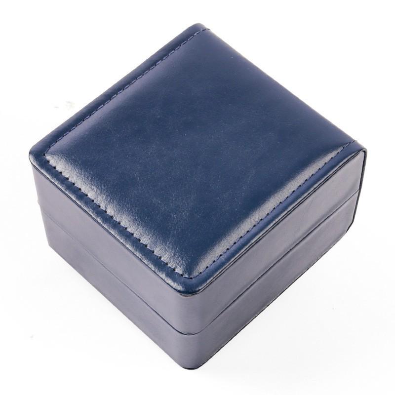 Men's Rounded Corner PU Leather Watch Box - Stylish Flip-Top Design for Storage and Packaging