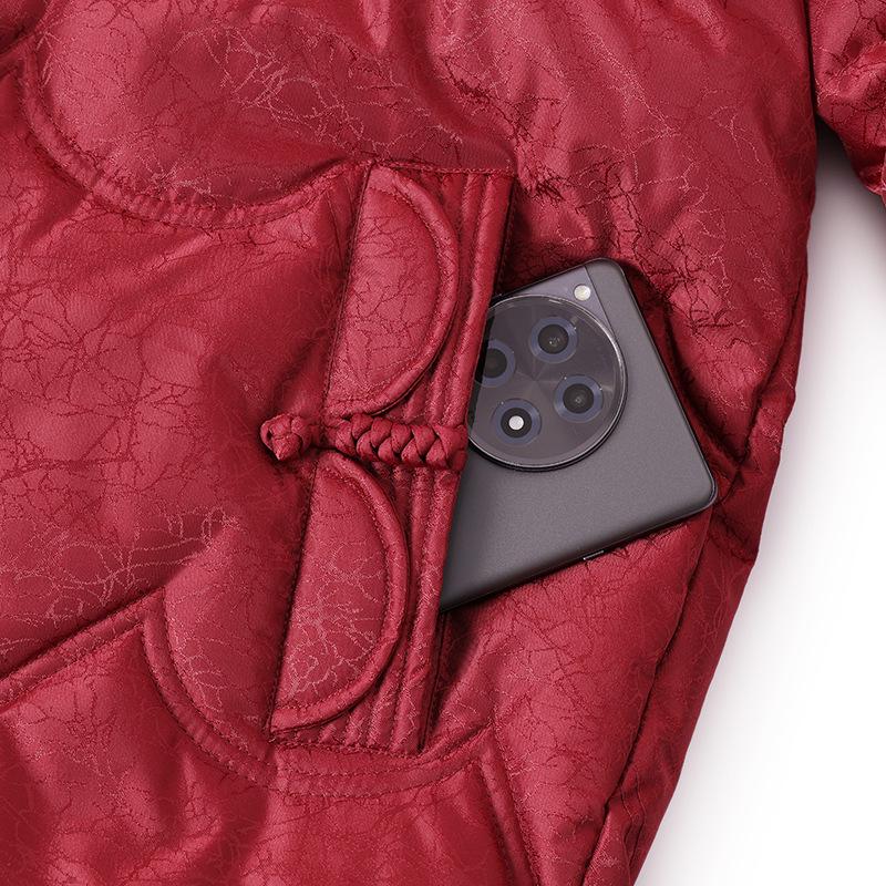 Women's Cotton-Padded Jacket: Fleece-Lined, Thickened, National Style for Elderly, Winter Coat for Grandma, Tang Suit Design
