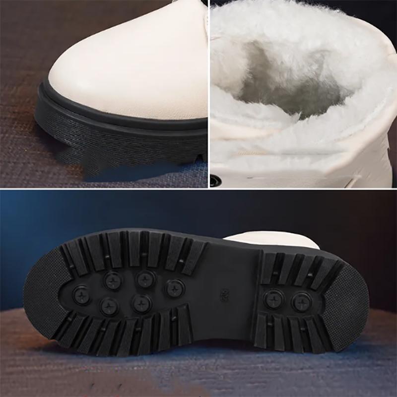Schneestiefel Damen Winterschuhe Allround Dicke Sohle Samtgefüttert Baumwollschuhe Damen Rutschfeste Kurze Stiefel