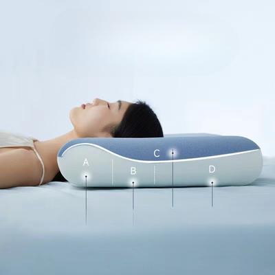 Almohada de Memoria para Sueño Profundo Almohada de Doble Núcleo Almohada para el Cuello de Cero Presión Almohada de Espuma Viscoelástica de Rebote Lento