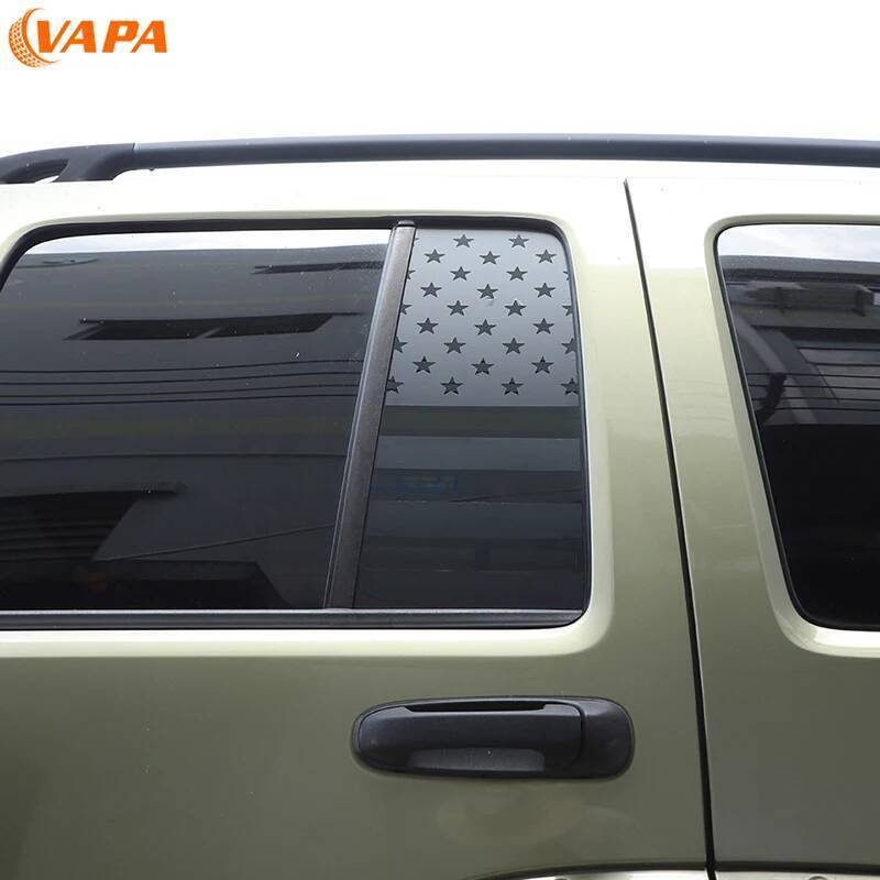 Car Rear Window Decals Cover Ventilation Panel Trim PVC Decoration Fit for Jeep Liberty 1999-2007 Exterior Accessories