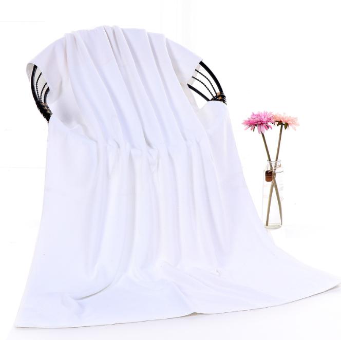 Большие банные полотенца Впитывающие неворсистые бытовые полотенца Утолщенные увеличенные ткани Мягкие впитывающие простыни для салонов красоты и массажа 35*75CM белый