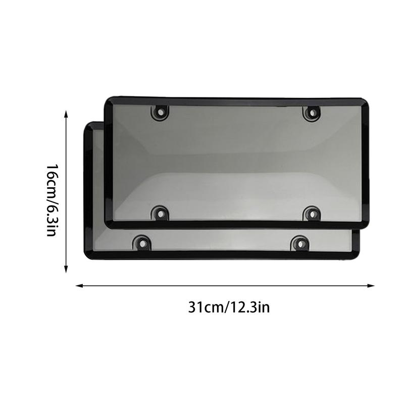 2pcs Tinted License Plate Covers Clear Frame Cover Clear Protector License Plate Covers For US Canada Vehicles