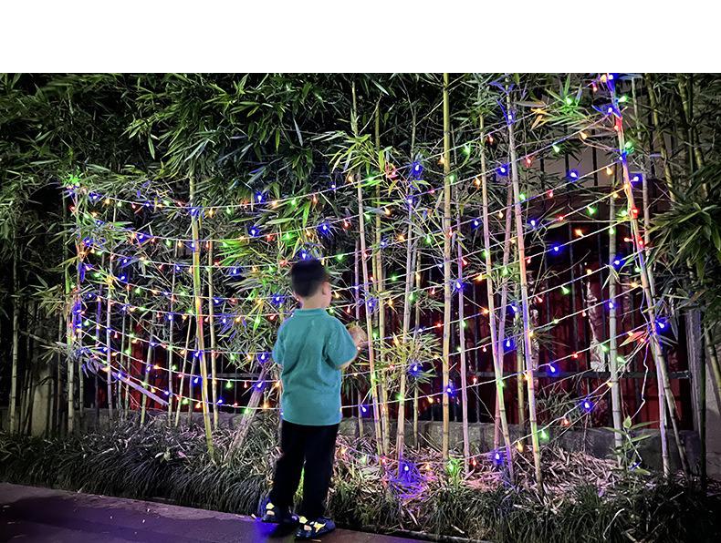 Solar Color-Changing LED Starry String Lights - Waterproof Popcorn Fairy Lights for Camping and Outdoor Tent Decor