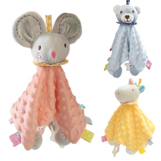 Dětský uklidňující ručník Super měkká bezpečnostní deka Uklidňující hračky Útulný uklidňující ručník pro miminko