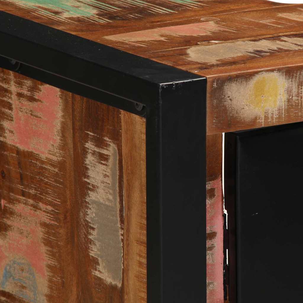 Bathroom Cabinet with Shelf Brown Solid Upcycled Wood
