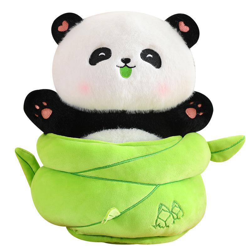 Bamboo Shoot Panda Doll Creative Panda Flower Flower Cute Bamboo Doll Plush Toy Children'S Gift
