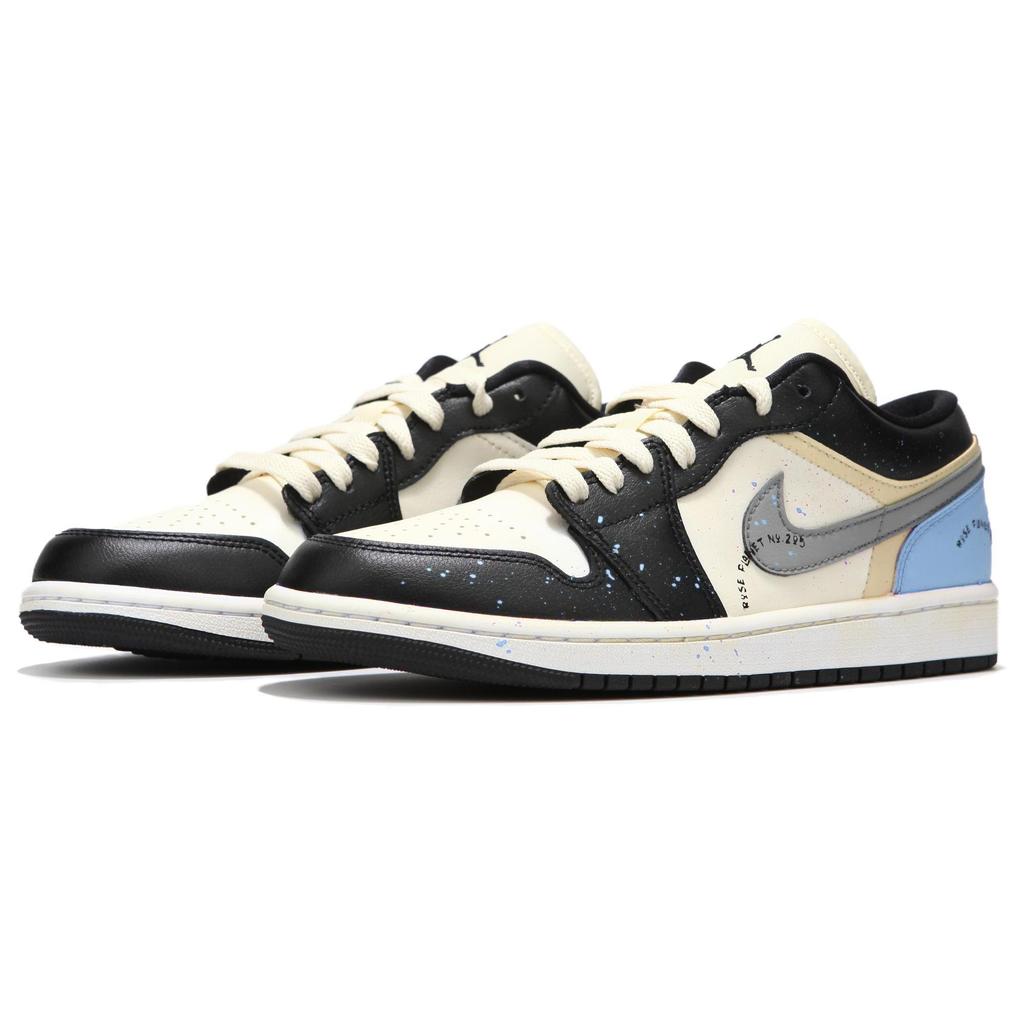 Jordan Air Jordan 1 Low top Vintage Basketball Shoes Women's Black Blue DC0774-101(Team24-)