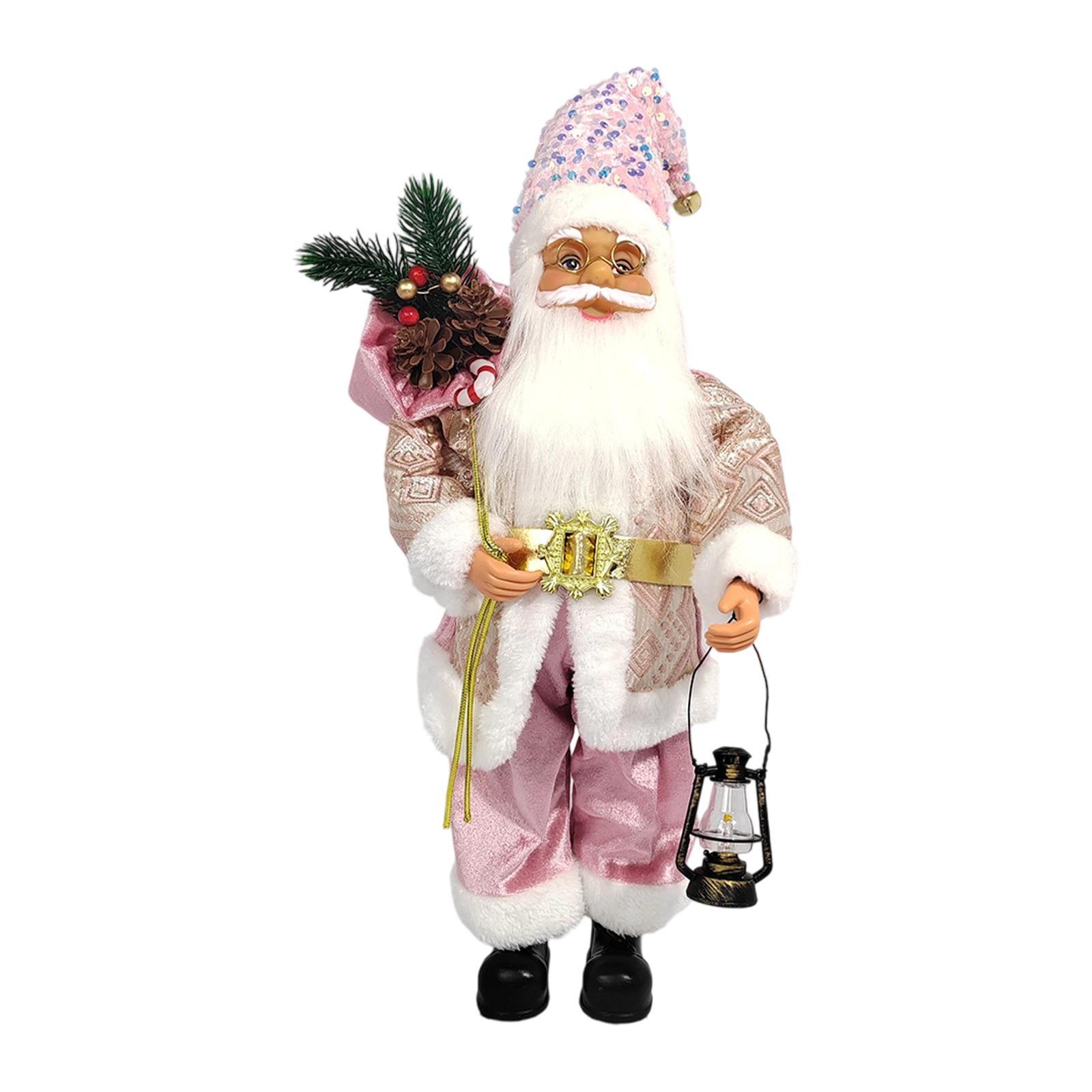 

Christmas Santa Doll Decorative Xmas Decor Christmas Decoration Desk Ornament for Home Themed Party Celebrations Birthday Cafe рожевий
