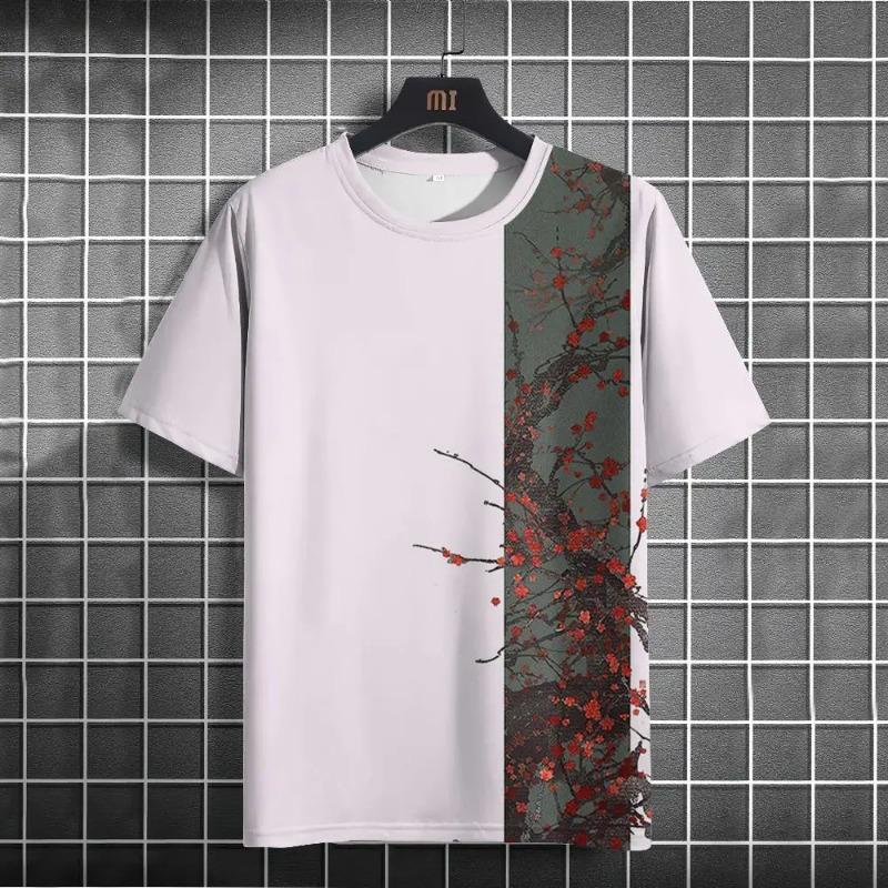 Summer Fashion T-Shirts dragon 3D Print Street Men's Large Size Daily T-Shirt with Round Neckline and Short Sleeves T-Shirts Tops