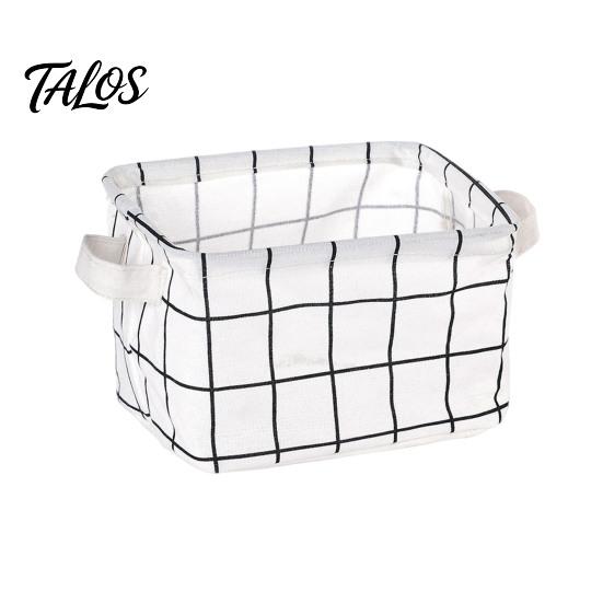 Cosmetic Storage Box Cotton And Linen Bin with Handles, Foldable Waterproof Desktop Space Saving Organizer Organizer, Basket for Makeup Book Baby Toys