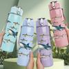 1 PZ Varie Illustrazioni di Squali 750ml Plastica Colorata Borraccia Sportiva Tappo a Vite Flip-Top Anti-Goccia Adatta per Sport Ufficio Uso Domestico