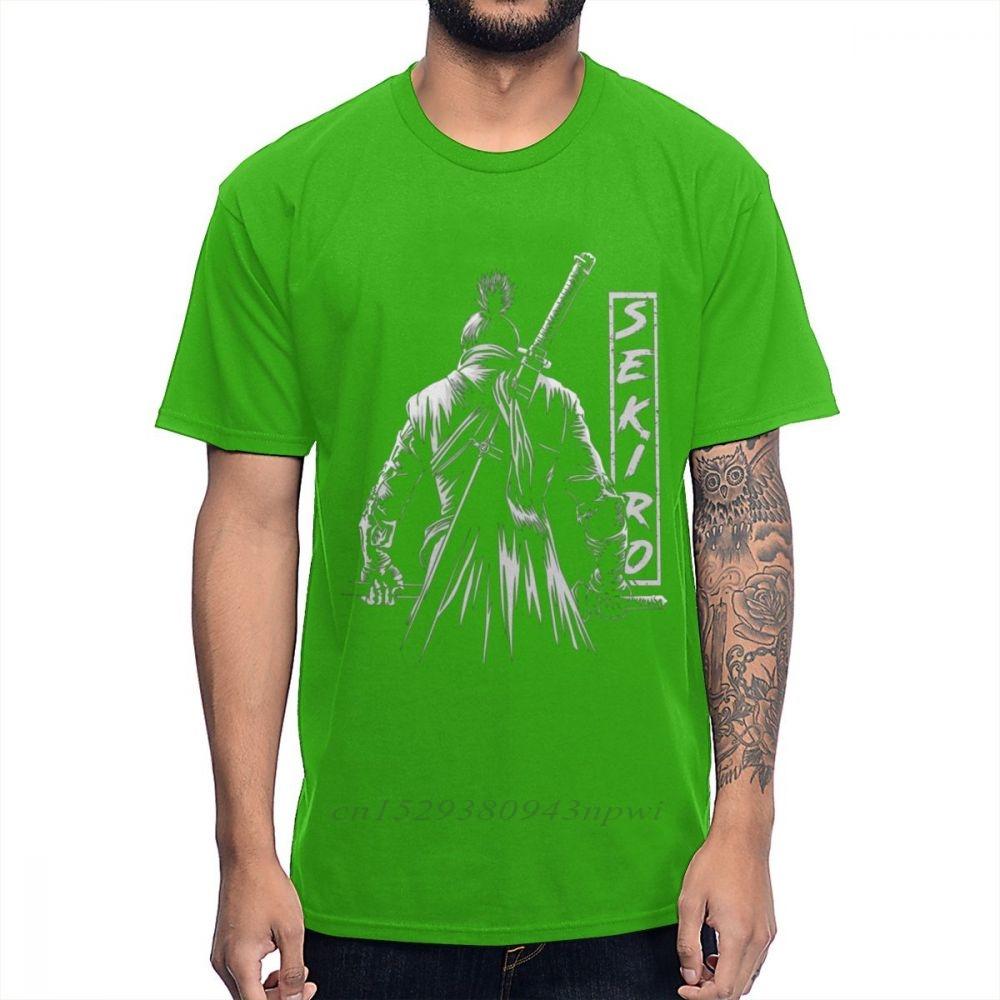 PS4 Game SEKIRO T Shirt Shadows Die Twice The Onearmed Wolf Tee Shirt For Male Retro Homme Tee Shirt 100 Cotton