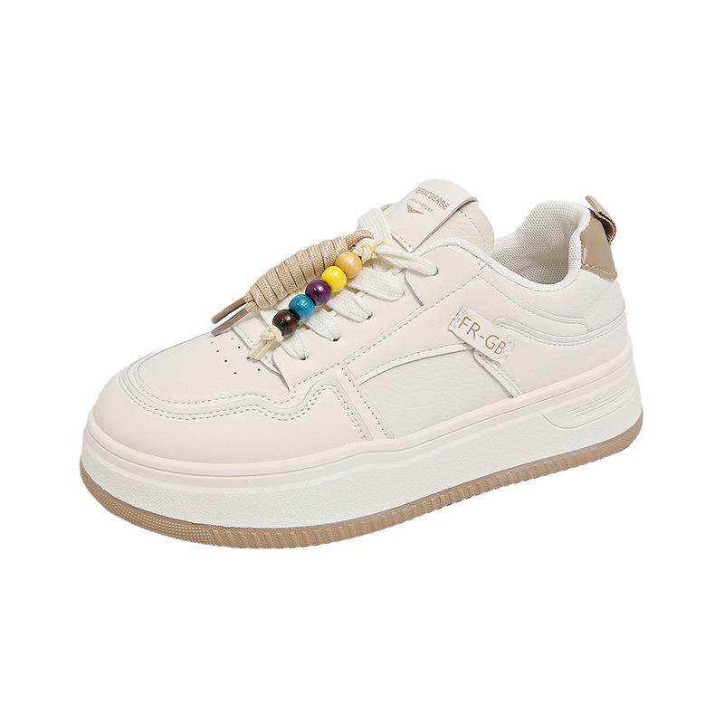 First-layer cowhide board shoes women's platform white shoes children's single shoes autumn new student casual sports shoes